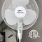 Proaira 16-inch Oscillating Pedestal Fan, 3 Speed Control, White PF16W - alternate 3
